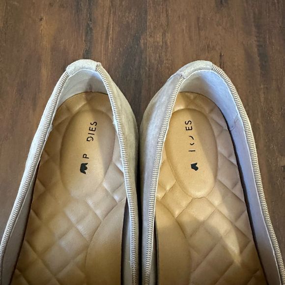 BIRDIES The Swift Classic Shell Suede Slip On Sneaker Beige Tan - Picture 7 of 9